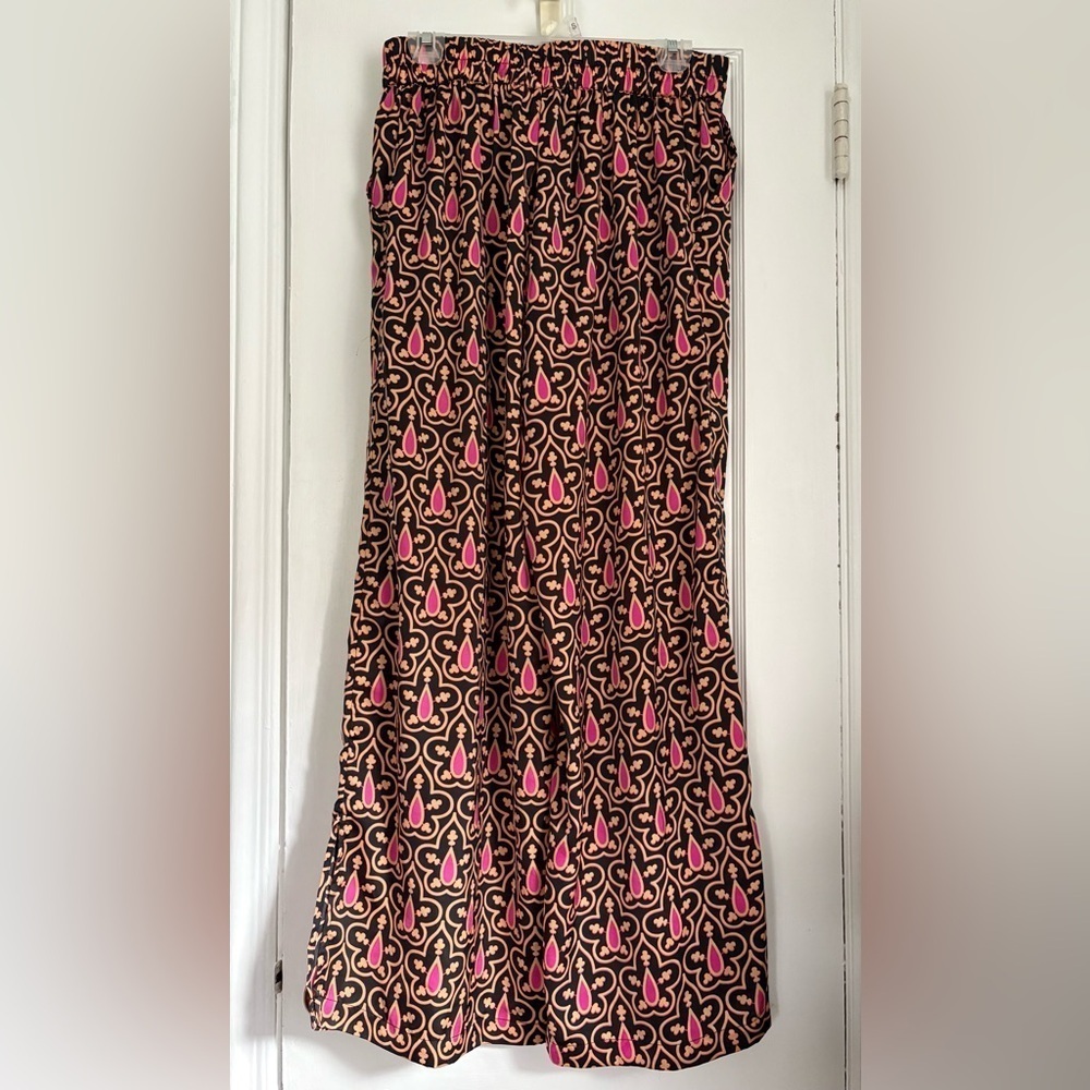Rose & Olive High Waist Wide Leg Elastic Back with Pockets Pants, Size: Small